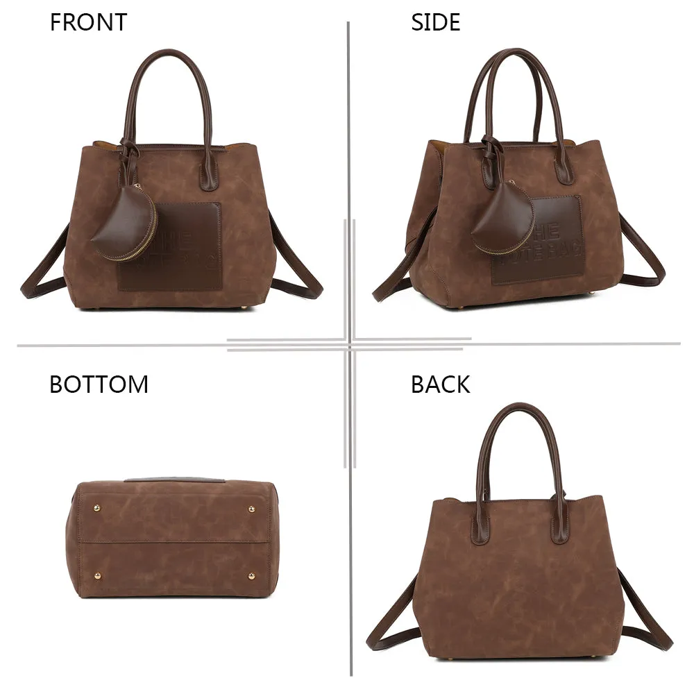 Gallantry Paris Le Lavana sac à main Coffee effet daim