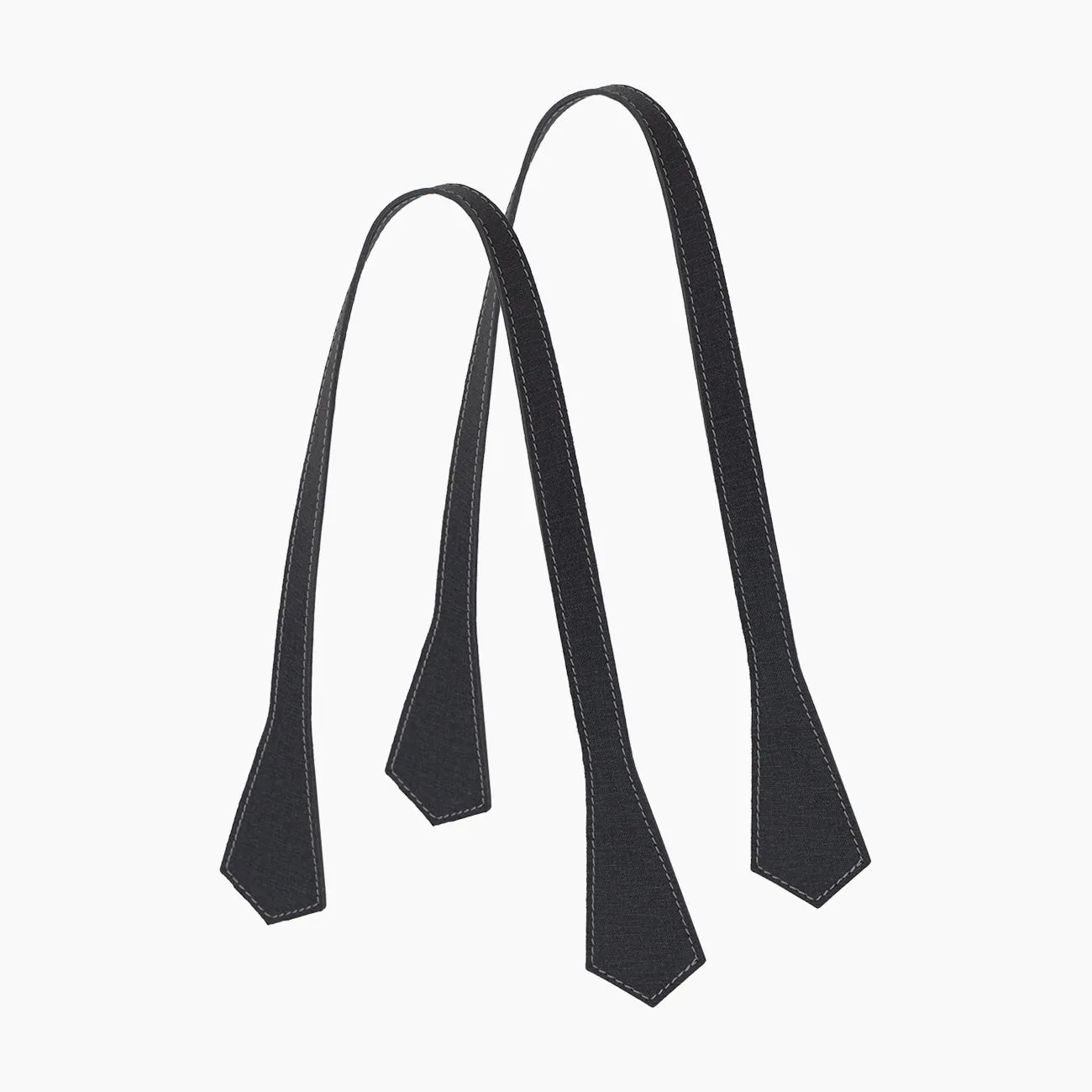 O bag anse longue pointue sac noir surpiqure
