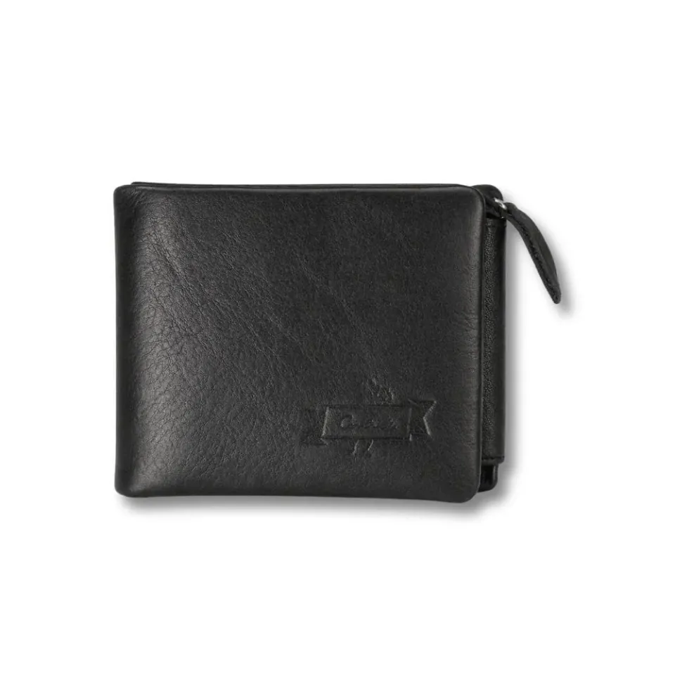 Maison Sacoches Valt porte-monnaie cuir gris zip billets