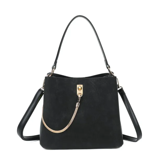 Gallantry Paris Le Noctis sac à main Noir chaîne dorée