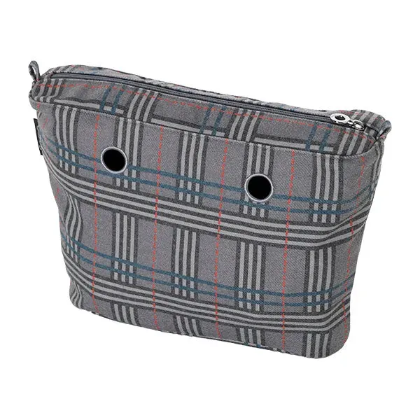 O bag sac intérieur zippé écossais bleu laguna