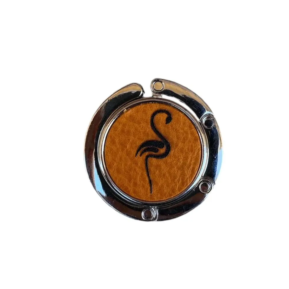 Hexagone Cuir accroche-sac cuir rond 4,3 cm