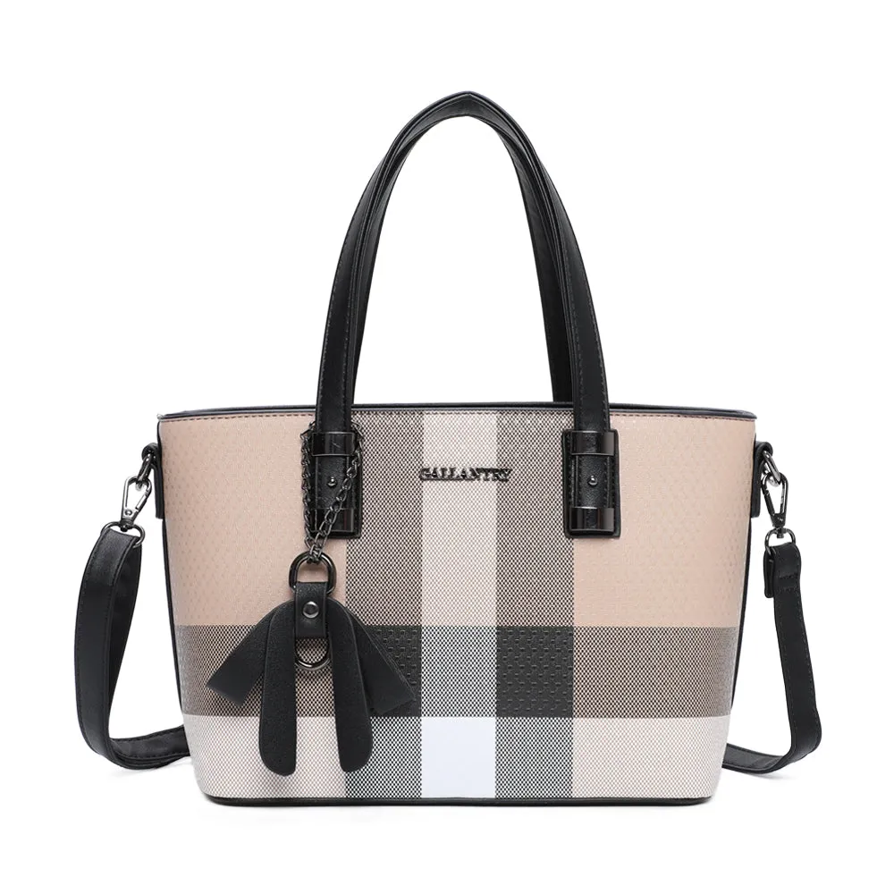 Gallantry Paris Mini Jolie petit sac gris à carreaux