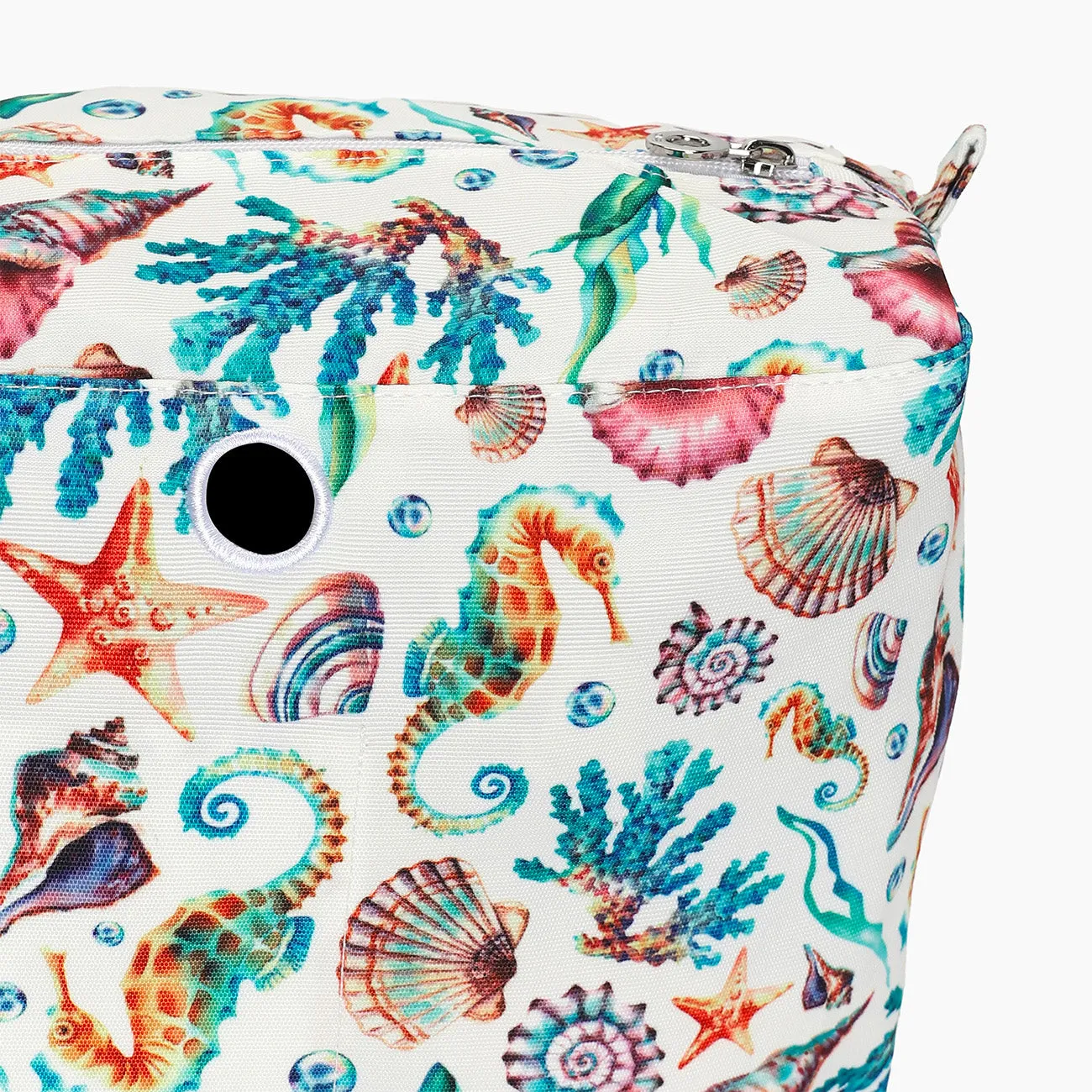 O bag Beach pochette intérieure zip hippocampe