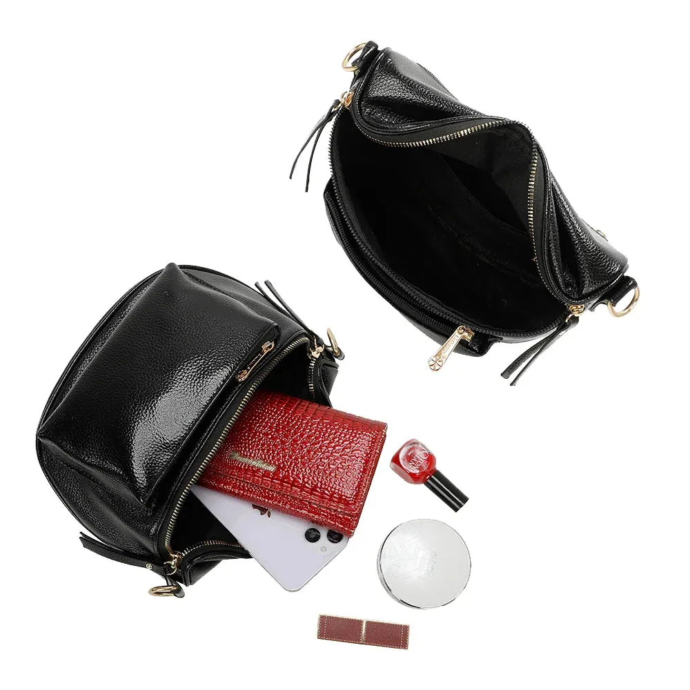 Gallantry Paris Glamour Shiny sac bandoulière noir brillant