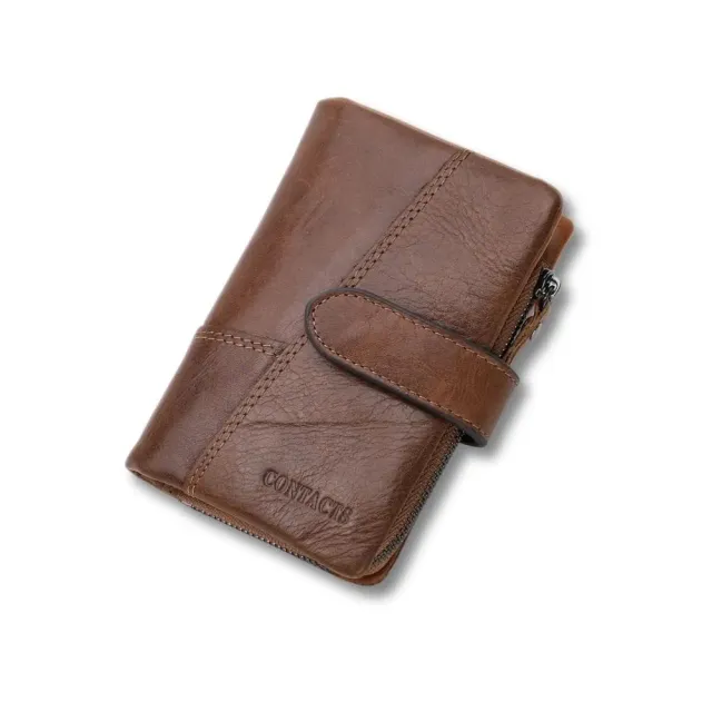 Maison Sacoches Koral Porte-Monnaie Marron cuir véritable