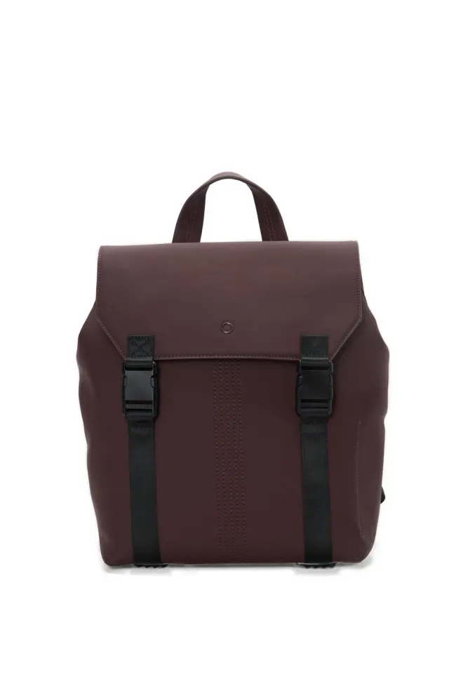 O bag Livigno sac à dos tissu gommé bordeaux