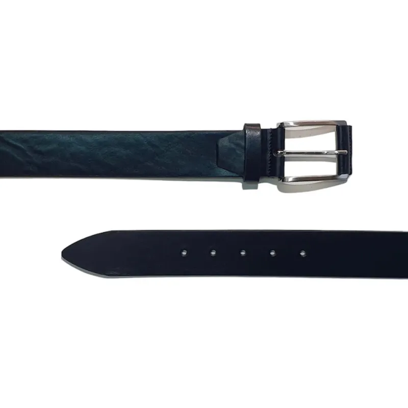 Hexagone Cuir Hercule ceinture homme cuir noir 4 cm