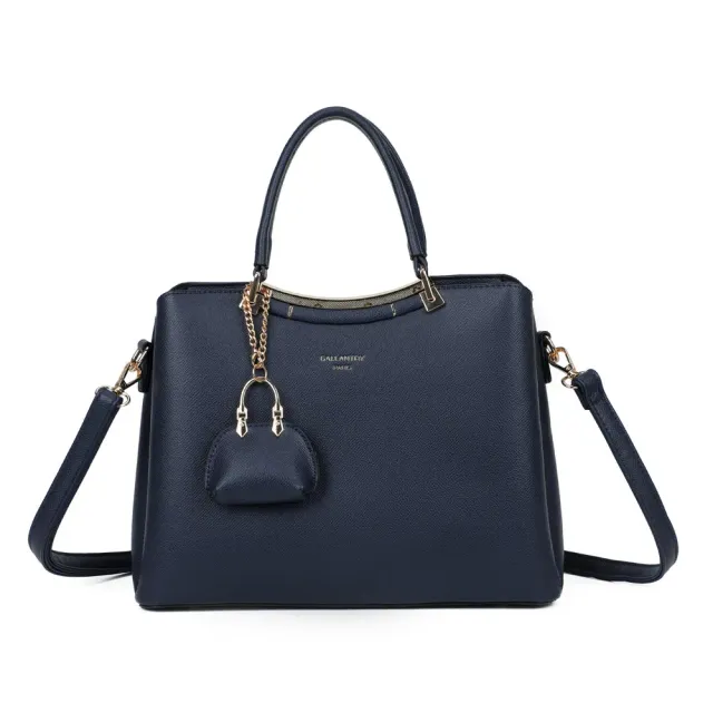 Gallantry La Cassia sac à main bleu foncé grainé