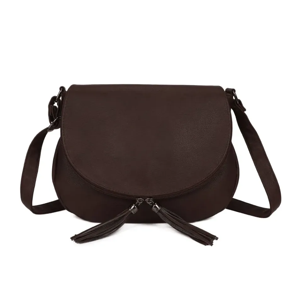 Gallantry Paris Naël sac bandoulière simili cuir coffee