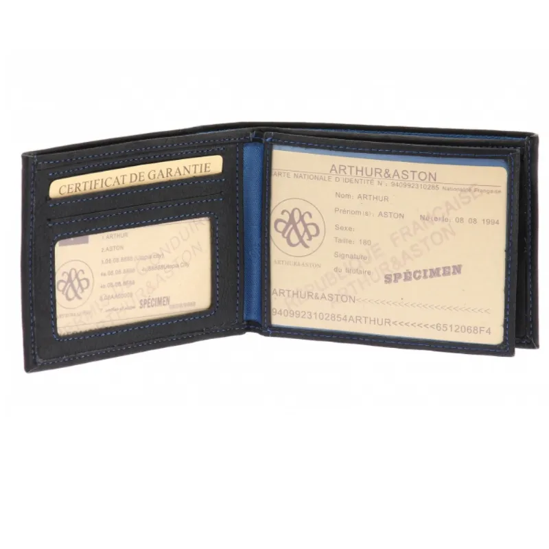Hexagone Cuir AA Horizon portefeuille noir