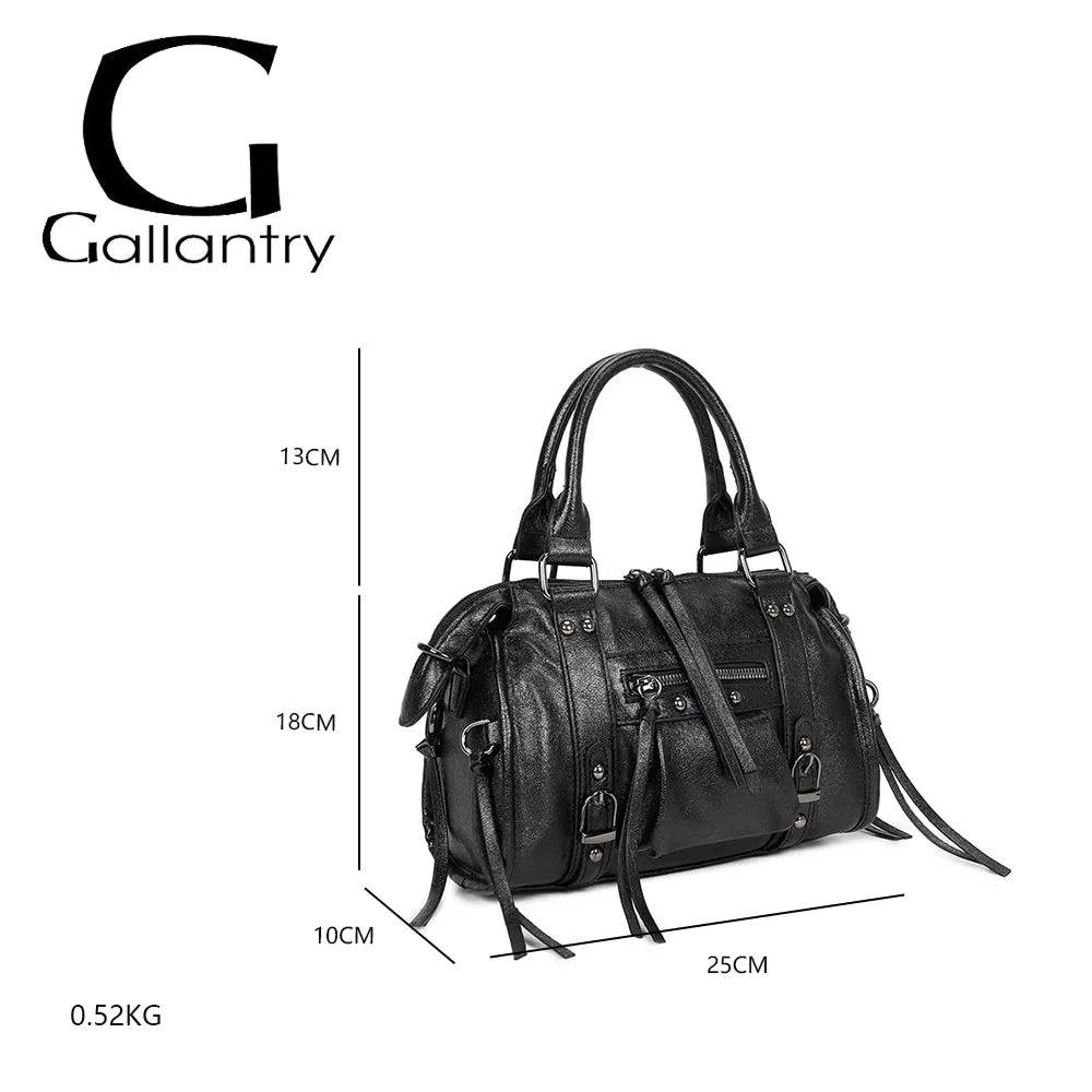 Gallantry Paris Skyla Métallique sac à main noir