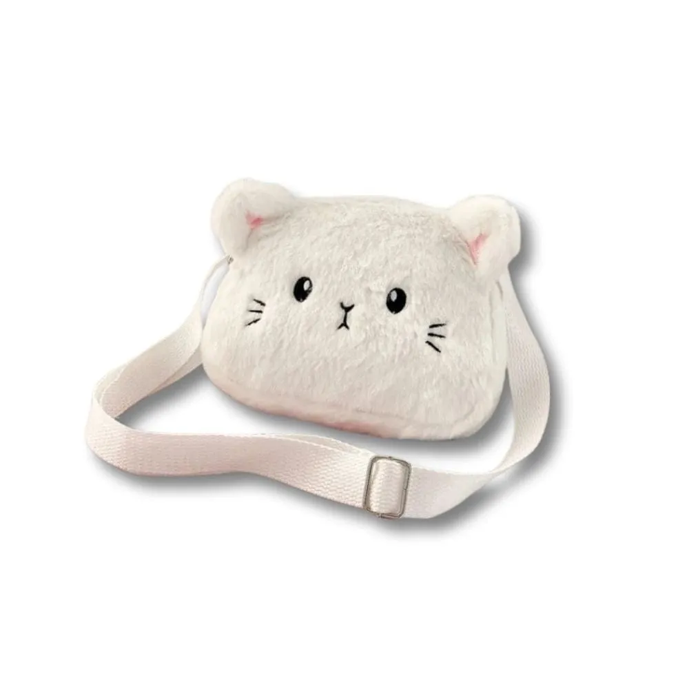 Maison Sacoches Zazou sac enfant chat blanc fourrure