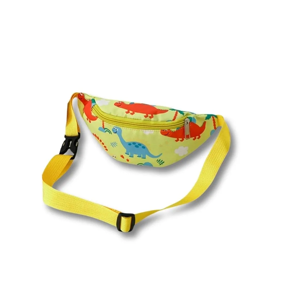 Maison Sacoches Titou Sac Banane Enfant Garcon Bleu Dino 24 cm