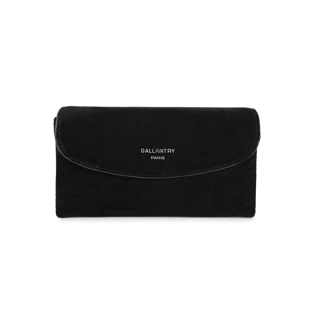 Gallantry Paris Rosina portefeuille femme suédine noir
