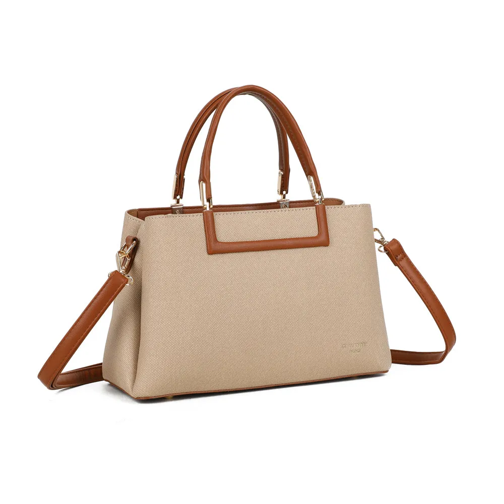 Gallantry Paris Cambridge sac à main toile beige