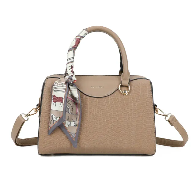 Gallantry Mazarine sac à main Taupe foncé foulard