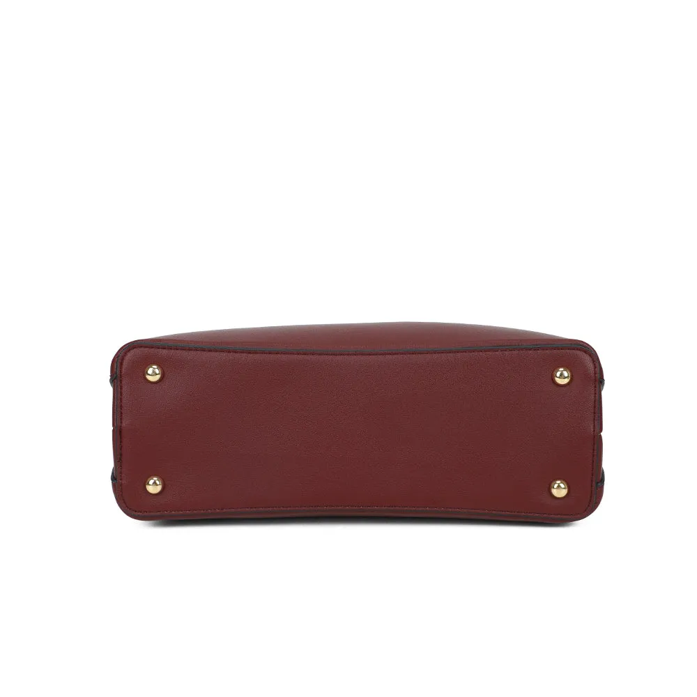 Gallantry Le Azalée sac à main bordeaux grainé