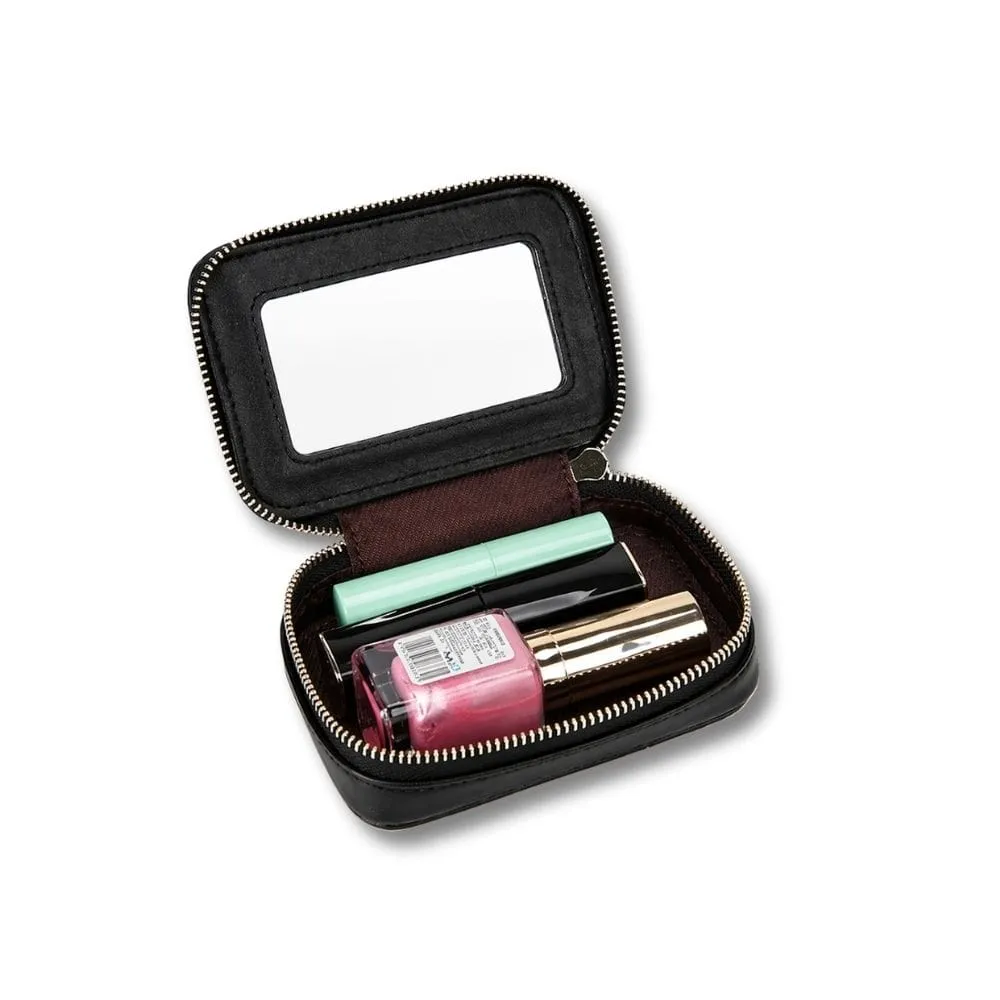 Maison Sacoches Glow petite trousse maquillage Rose cuir