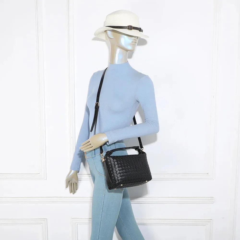 Gallantry Mirena sac à main noir tressé léger