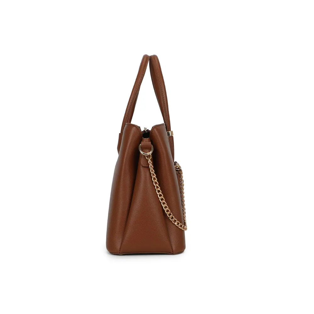 Gallantry La Valdine sac à main Marron foncé chaîne
