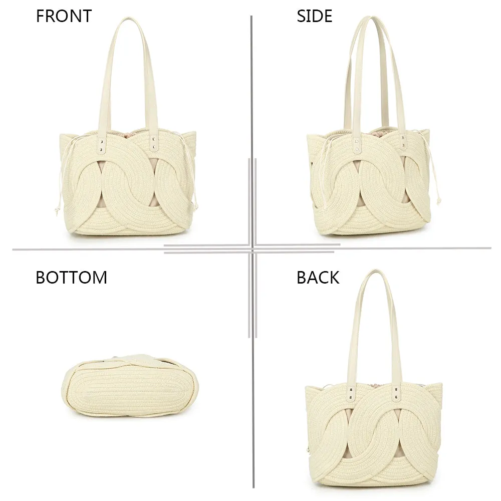 Gallantry Paris Candyloop sac cabas corde tressée or