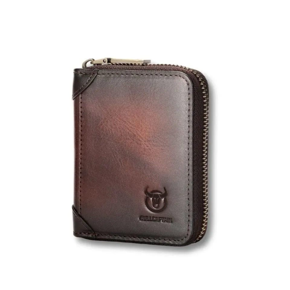 Maison Sacoches Héritage Porte-Monnaie Homme Café Cuir