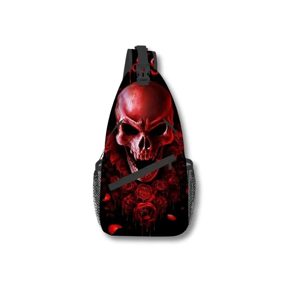 Maison Sacoches Skull sac bandoulière motif 7 tissu