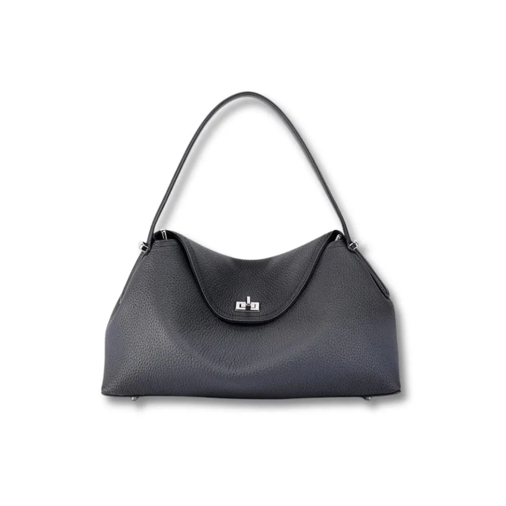 Maison Sacoches Solène Petit Sac à Main Noir souple