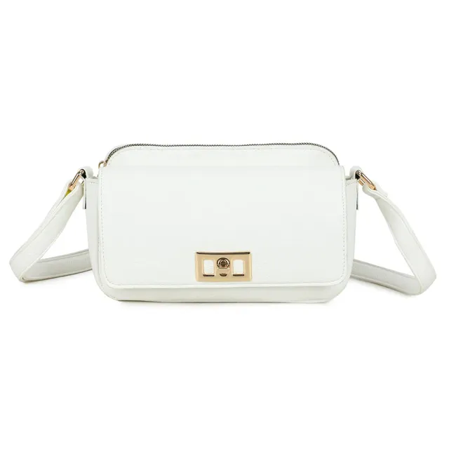 Gallantry Divine sac bandoulière rabat blanc grainé