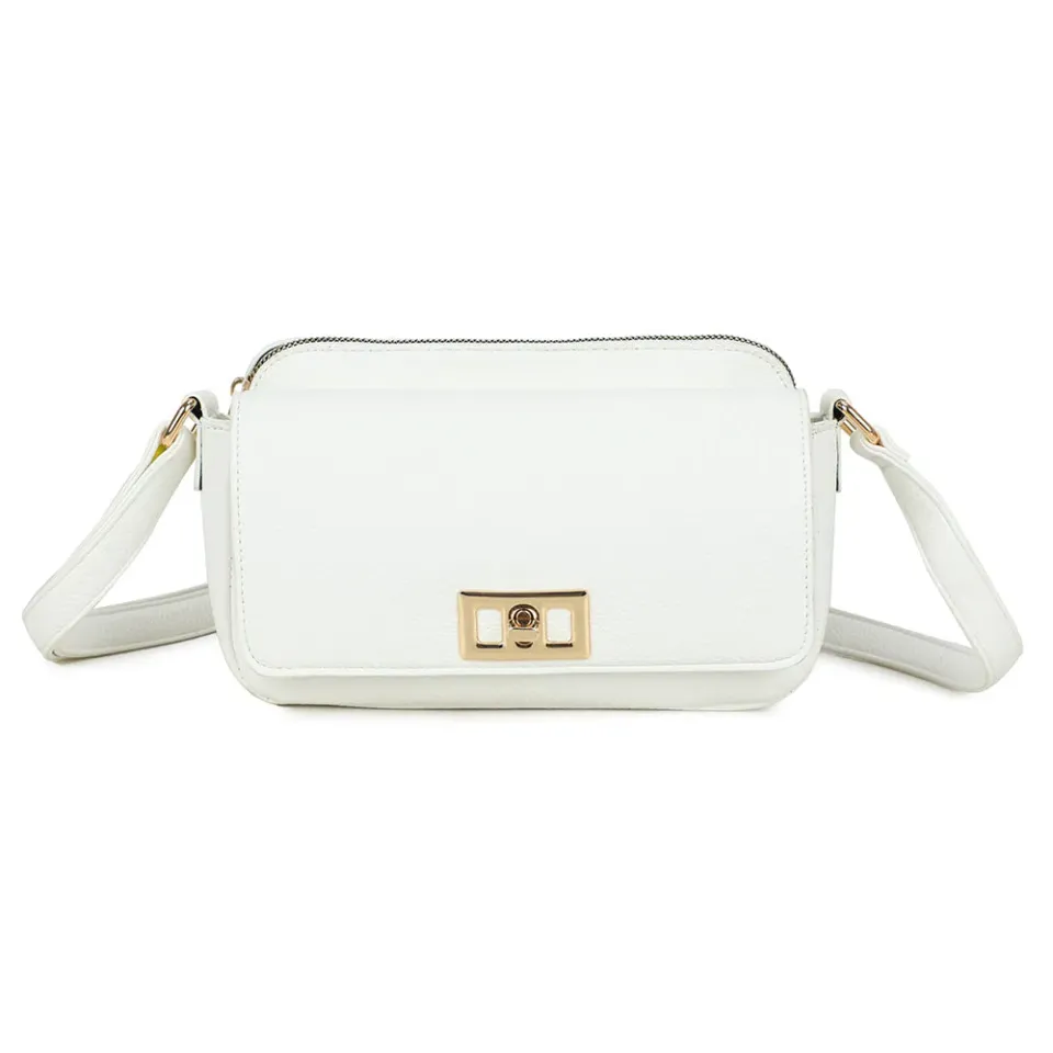 Gallantry Divine sac bandoulière rabat blanc grainé