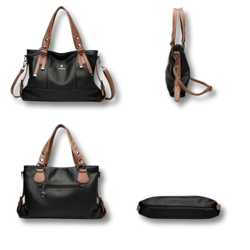 Maison Sacoches Bianca sac cuir noir grand