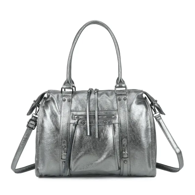 Gallantry Paris Skyla Métallique Grand cabas Gris argenté 39cm