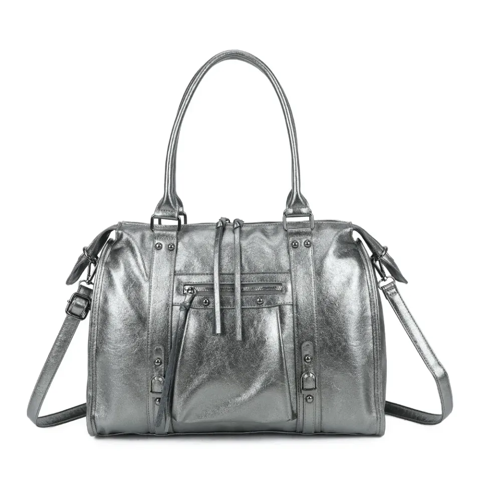 Gallantry Paris Skyla Métallique Grand cabas Gris argenté 39cm