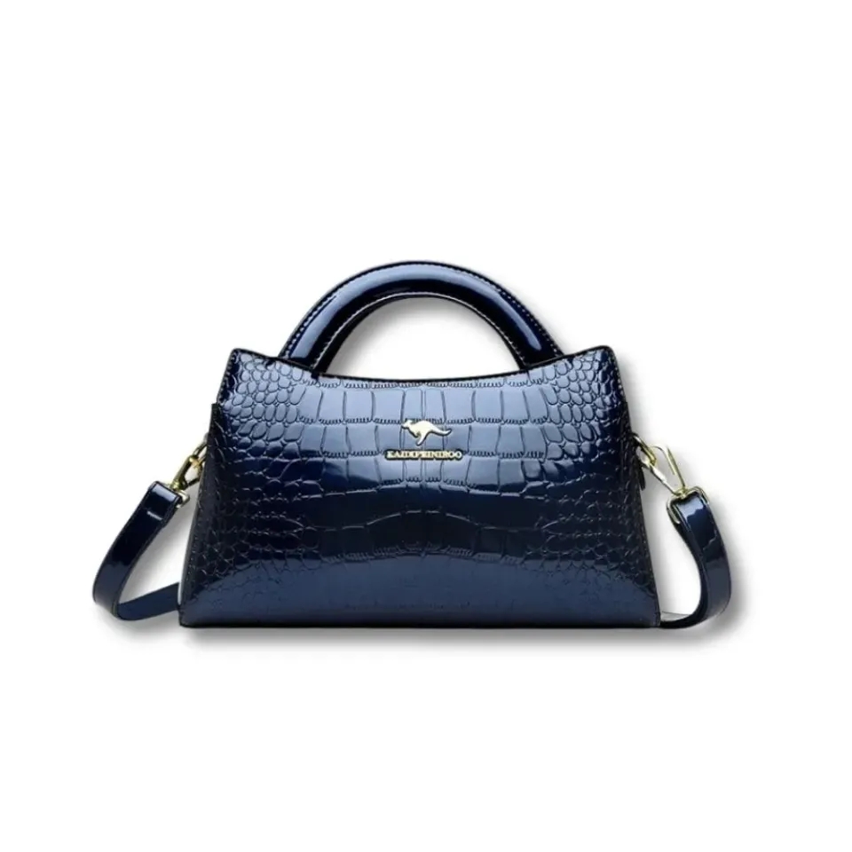 Maison Sacoches Louise sac à main bourgogne effet crocodile