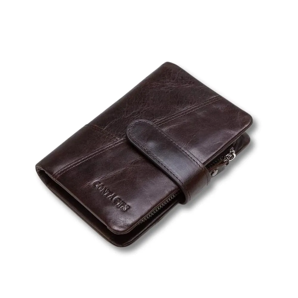 Maison Sacoches Koral Porte-Monnaie Marron cuir véritable