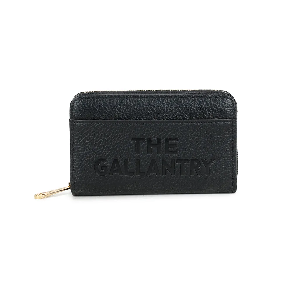 Gallantry Paris Le Précieux portefeuille noir zippé compact