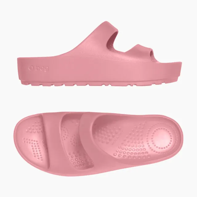 O bag O shoes high sandales blush compensées