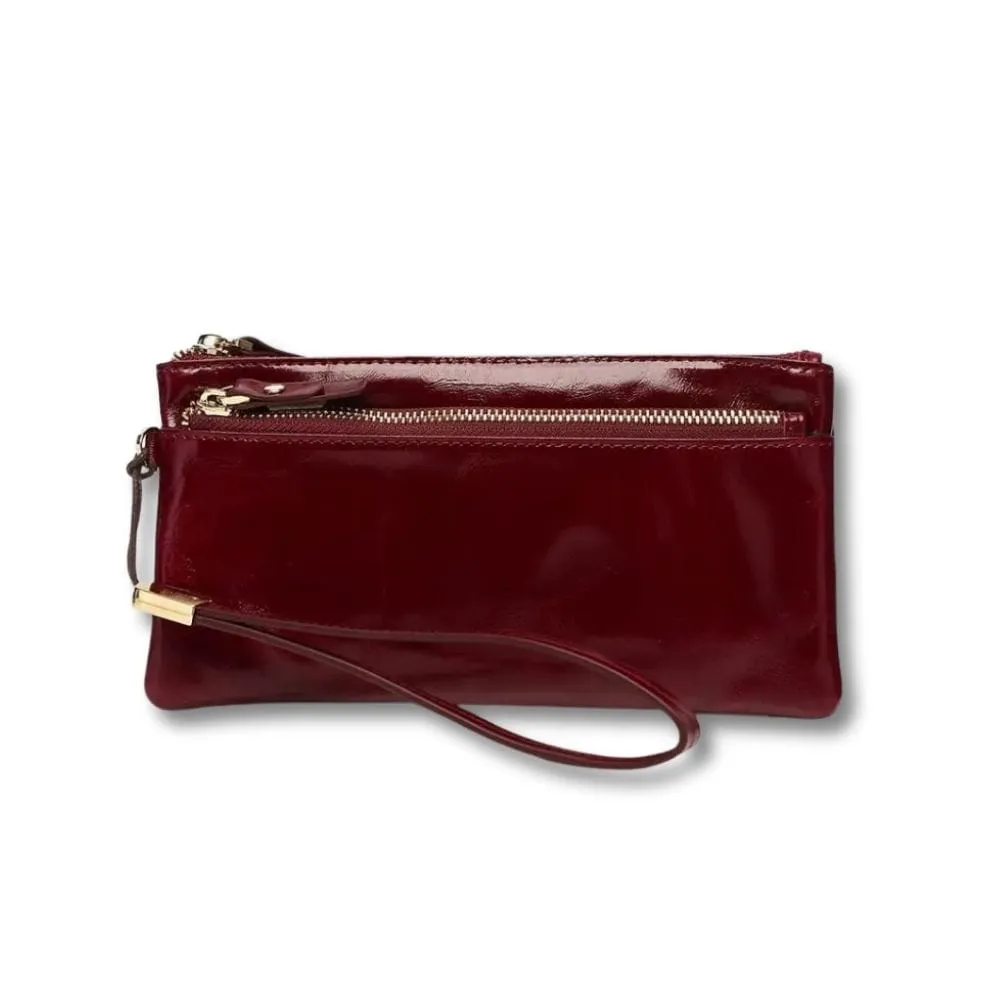 Maison Sacoches Auréa Grande Pochette Femme Rouge cuir