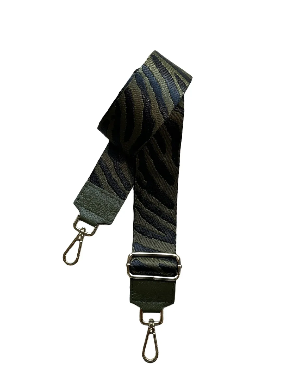Hexagone Cuir Anse Zèbre anse sac noir blanc argenté
