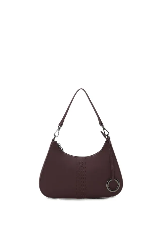 O bag Cortina sac épaule tissu gommé burgundy