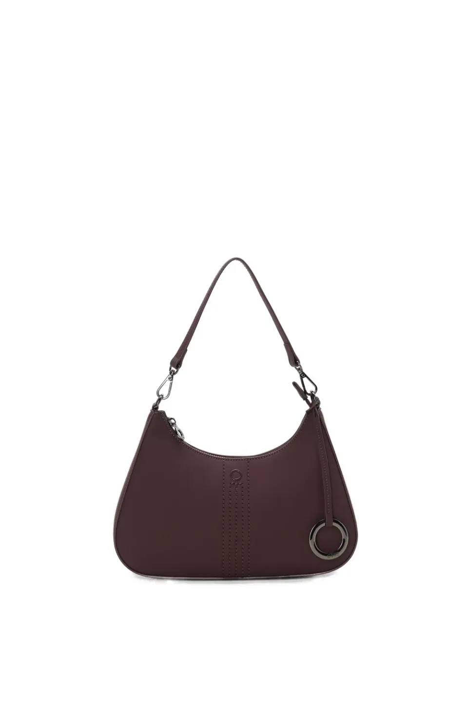 O bag Cortina sac épaule tissu gommé burgundy