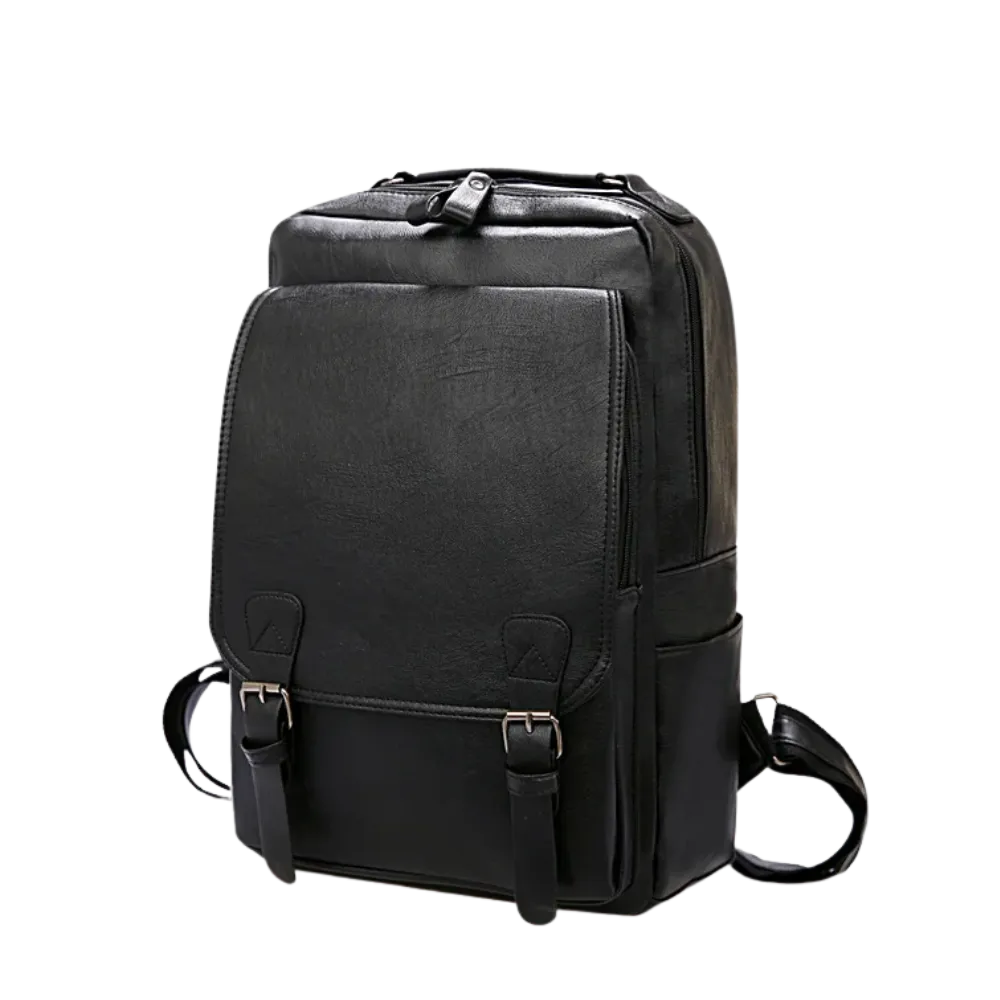 Mon Sacoche cuir sac à dos homme marron 15,6 pouces
