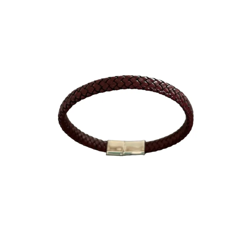 Hexagone Cuir Tressé Plat bracelet cuir