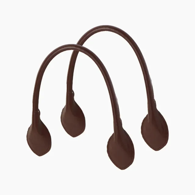 O bag anse courte cœur sac marron nappa
