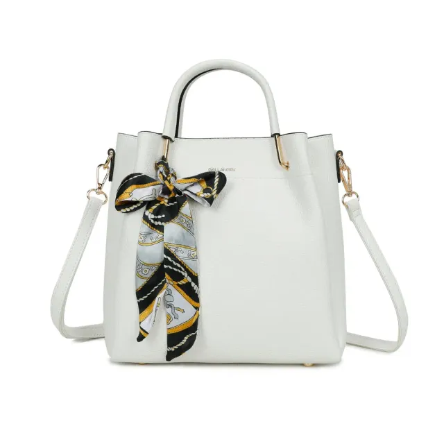 Gallantry Paris Nina sac à main beige foulard grainé