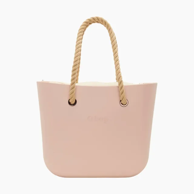 O bag Beach Rosa Smoke sac cabas anses cordes canvas