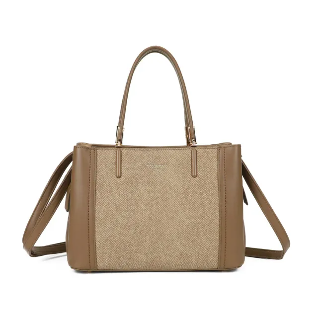 Gallantry Valdora sac à main taupe 27 cm chevrons