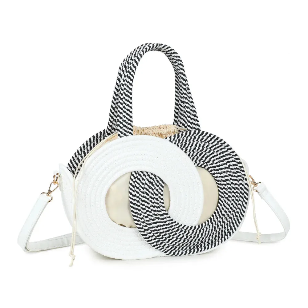 Gallantry Orélya sac tressé rose bandoulière 34cm