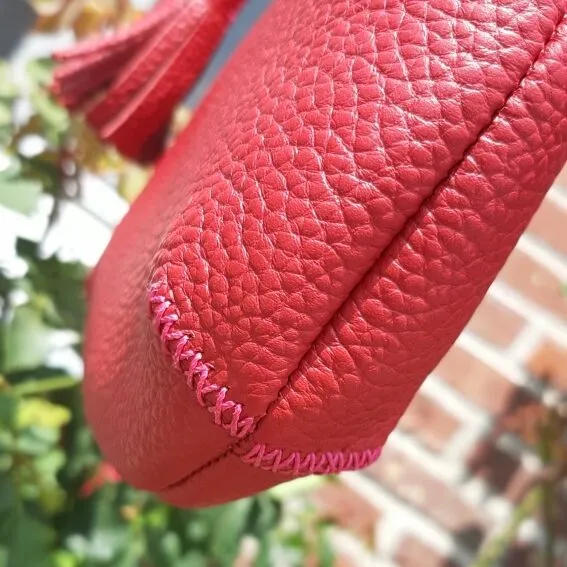 Atelier Anne R Myrlande sac bandoulière cuir rouge